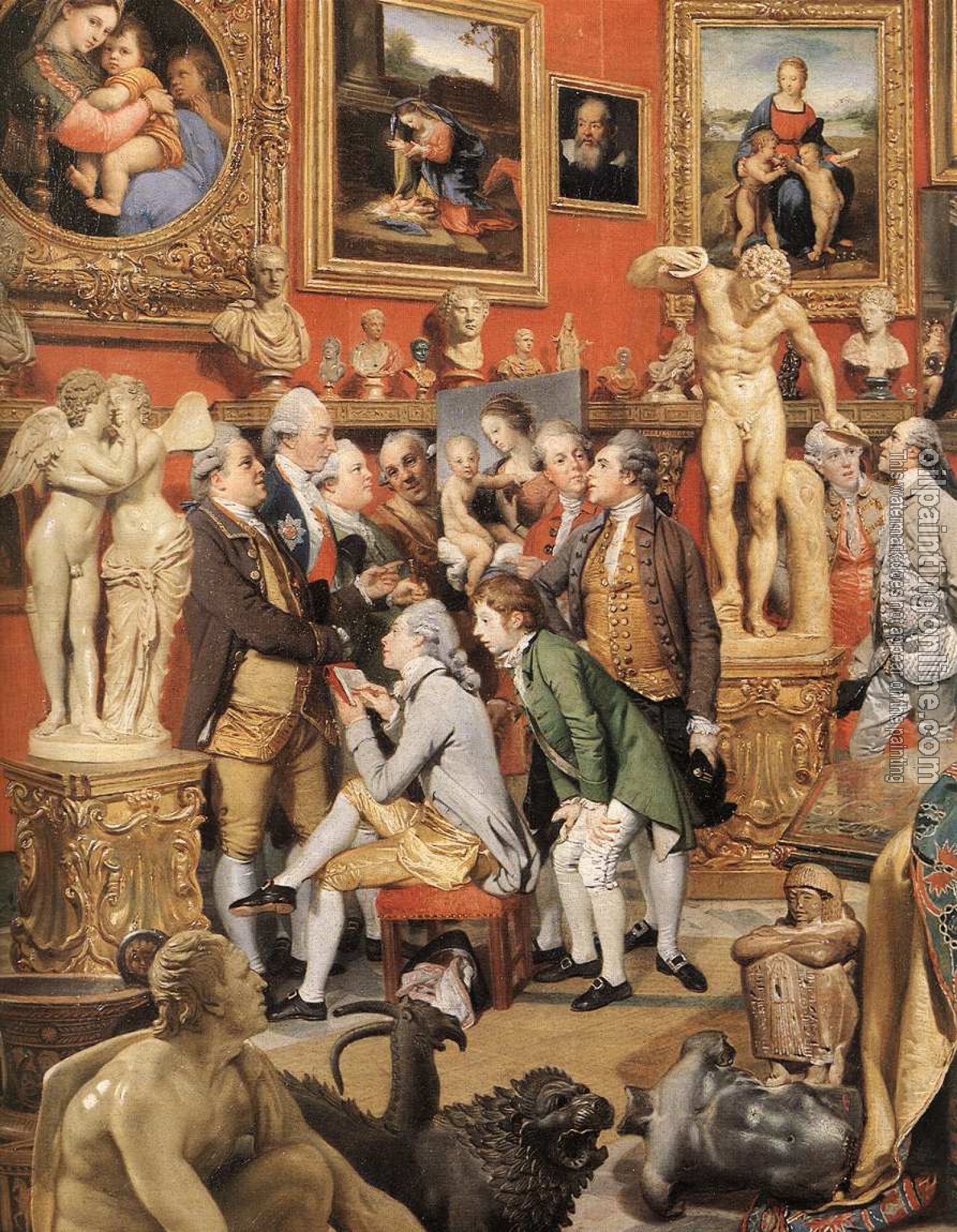 Zoffany, Johann - The Tribuna of the Uffizi-detail